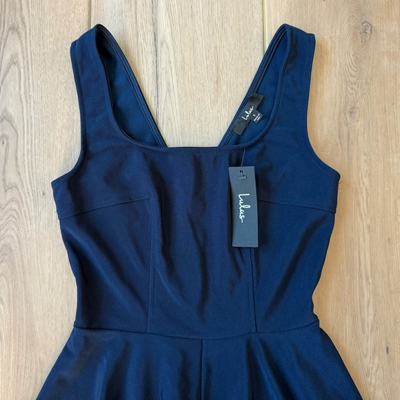 NWT Lulus Navy Blue Mini Dress Size S - Picture 2 of 6